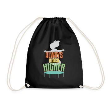 Always Higher Trampoline Trampolining - Drawstring Bag - black - Front