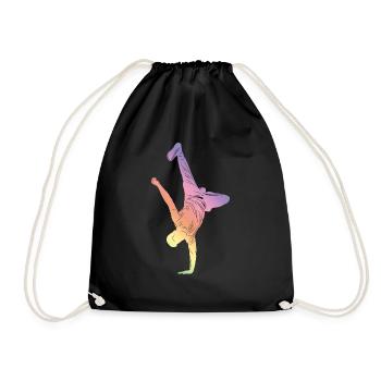 Breakdance Silhouette - Sac de sport léger - noir - Devant