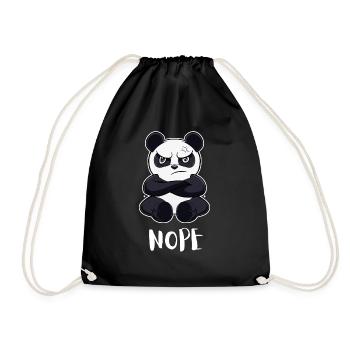 Non Panda paresseux drôle - Sac de sport léger - noir - Devant