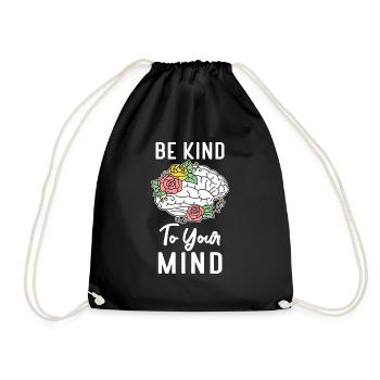 Anxiety Depression Mental Health - Drawstring Bag - black - Front