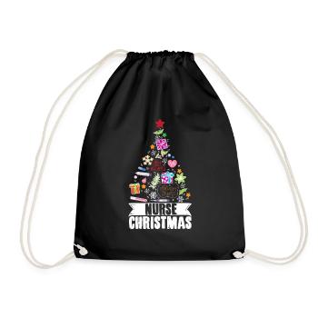 Infirmière stéthoscope de sapin de Noël Noël Kr - Sac de sport léger - noir - Devant