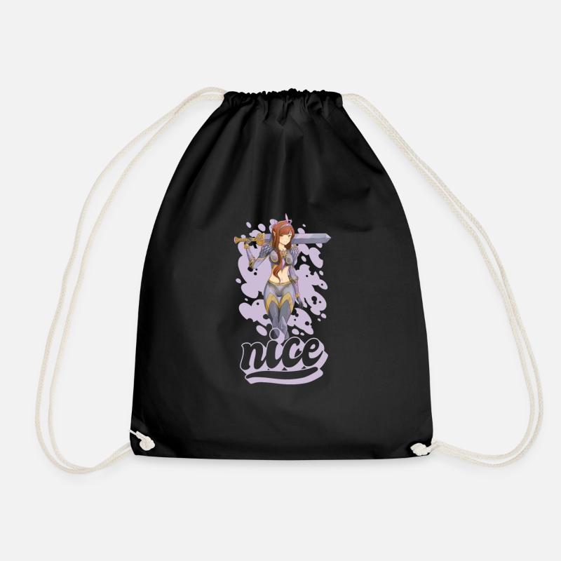 Nice Anime Warrior - Sac de sport léger - noir