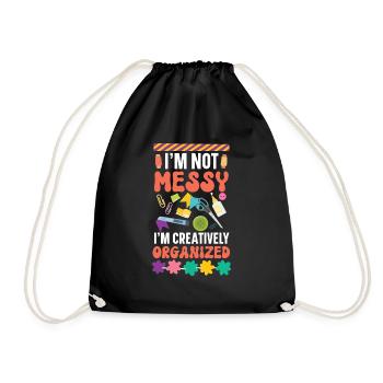Je ne suis pas chaotique, je m’organise de manière créative - Sac de sport léger - noir - Devant