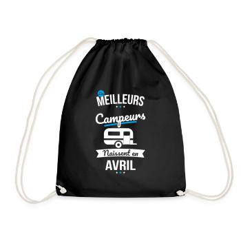 Les meilleurs campeurs naissent en Avril - Sac de sport léger - noir - Devant