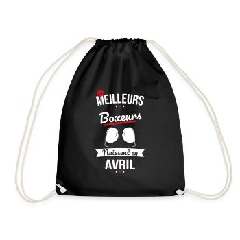 Les meilleurs boxeurs naissent en Avril - Sac de sport léger - noir - Devant
