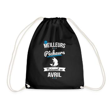 Les meilleurs pêcheurs naissent en Avril - Sac de sport léger - noir - Devant