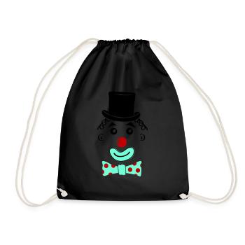 Sourire de clown - Sac de sport léger - noir - Devant