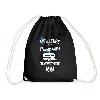 Les meilleurs campeurs naissent en Mai - Sac de sport léger - noir - Devant