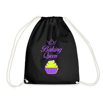 baking queen - Turnbeutel - Schwarz - Vorne