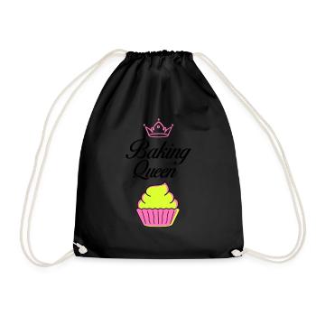 baking queen - Turnbeutel - Schwarz - Vorne