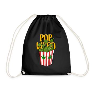 POP WEED - Turnbeutel - Schwarz - Vorne