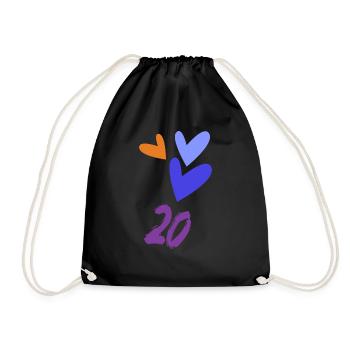 20. 20 YEARS. 20th ANNIVERSARY. 20TH ANNIVERSARY. - Drawstring Bag - black - Front