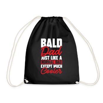 Bald Head Baldness Beard Bald Head - Drawstring Bag - black - Front