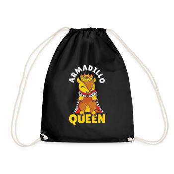 Armadillo Pet Armadillo Gift - Drawstring Bag - black - Front