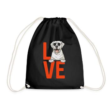 Labrador Retriever blanc Labrador Labrador blanc - Sac de sport léger - noir - Devant