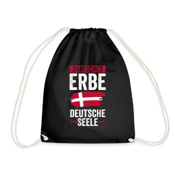 Danes Danish Denmark - Drawstring Bag - black - Front