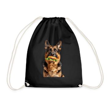 German Shepherd - Drawstring Bag - black - Front