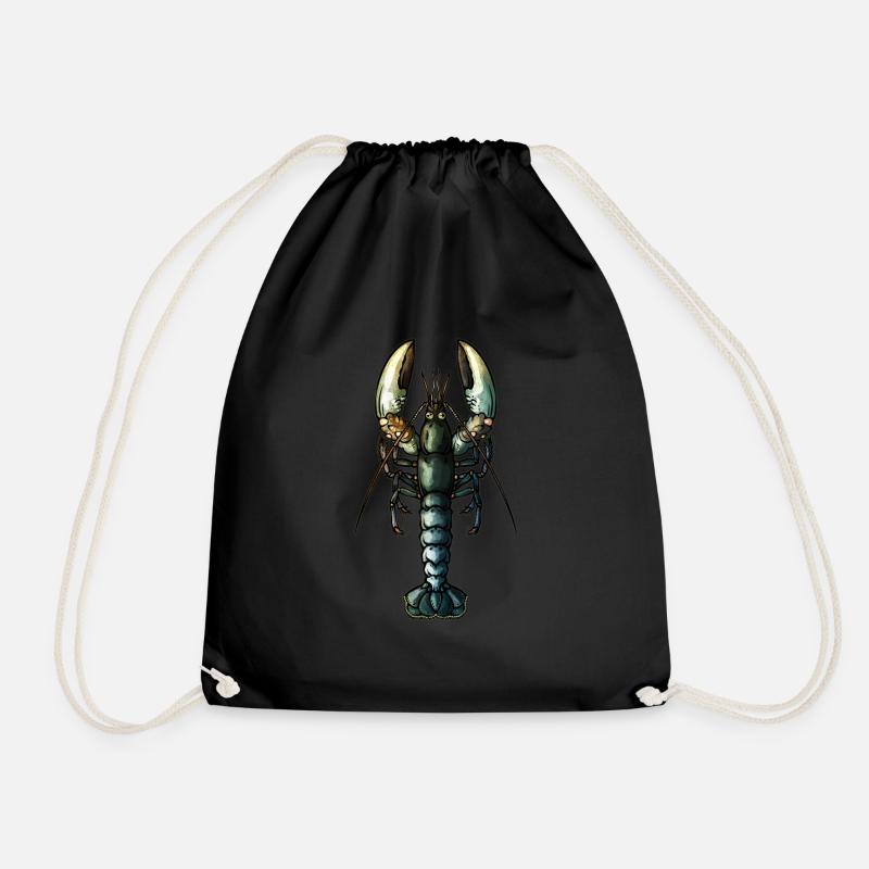 Lobster - Drawstring Bag - black