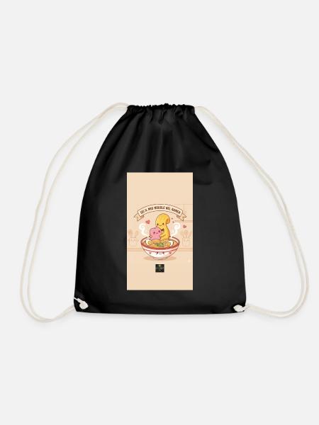 Tasty Threads Ramen - Drawstring Bag - black