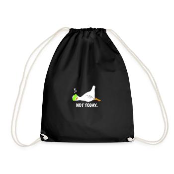 canard drôle de paresseux dicton - Sac de sport léger - noir - Devant