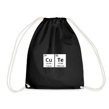 Cute - Drawstring Bag - black - Front