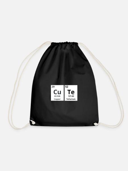 Cute - Drawstring Bag - black