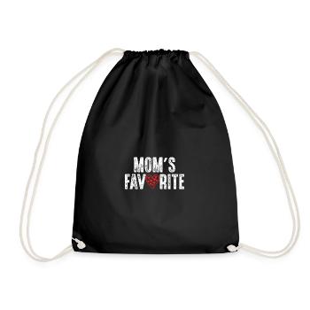 Mom's Favorite - Drawstring Bag - black - Front