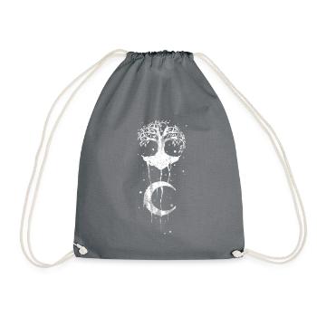 Arbre de vie de la lune occulte | Arbre de vie de la lune occulte - Sac de sport léger - gris - Devant