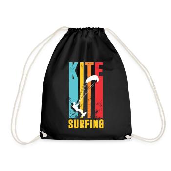 Kite Surfing is my life - Drawstring Bag - black - Front