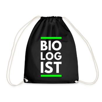 Biologiste (deux lignes) - Sac de sport léger - noir - Devant