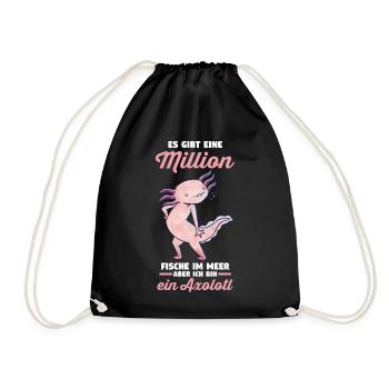 Axolotl - Turnbeutel - Schwarz - Vorne