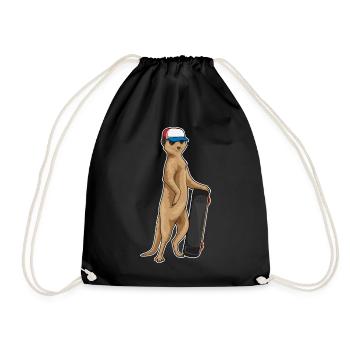 Suricate Skater Skateboard Sport - Sac de sport léger - noir - Devant