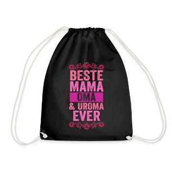 Mutter Mama Oma Uroma - Turnbeutel - Schwarz - Vorne