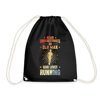 Runner Grandfather - Drawstring Bag - black - Front
