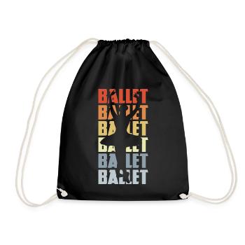 Vintage Ballet - Drawstring Bag - black - Front
