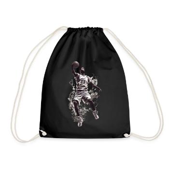Basketball Dunk Aesthetic Streetwear Design - Drawstring Bag - black - Front