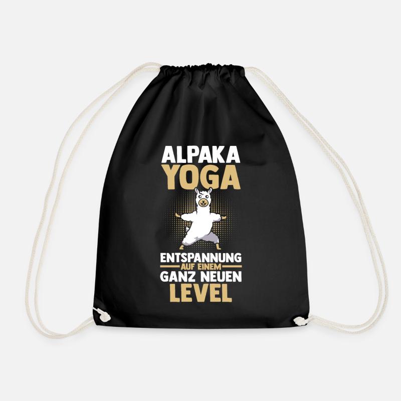 Yoga Alpaka - Turnbeutel - Schwarz