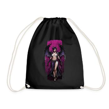 Morrigan, Celtic Goddess of Fate - Drawstring Bag - black - Front