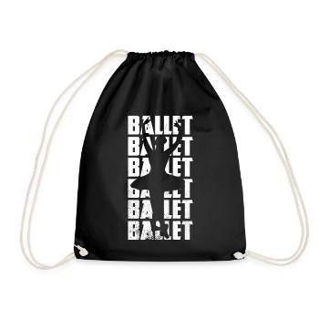 Funny ballet - Drawstring Bag - black - Front
