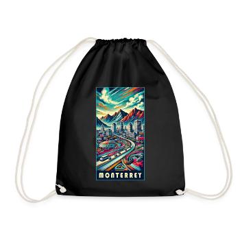Monterrey Mexico City Travel Design - Drawstring Bag - black - Front