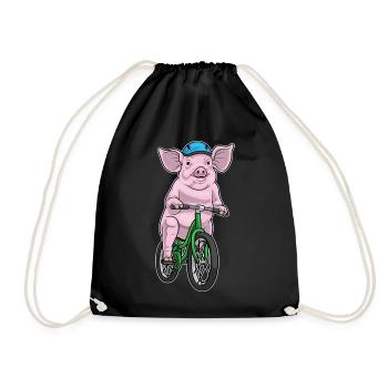 Vélo cochon - Sac de sport léger - noir - Devant