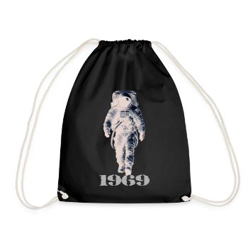 Astronaut - Drawstring Bag - black - Front