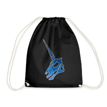 Unicorn skull and starry sky - Drawstring Bag - black - Front