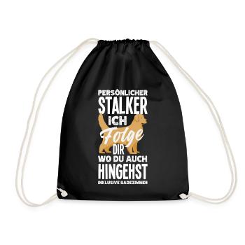 Golden Retriever Owner Owner Gift - Drawstring Bag - black - Front