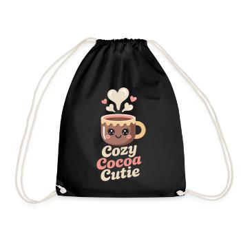 Kakao - Cozy Cocoa Cutie - Turnbeutel - Schwarz - Vorne