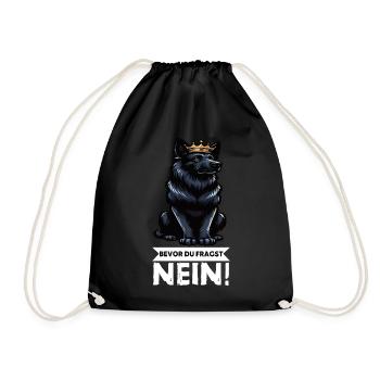 Avant de demander aux chiens de berger noir - Sac de sport léger - noir - Devant