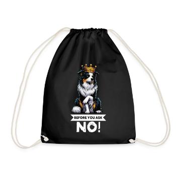 Before You Ask Australian Shepherd Aussie Aussies - Drawstring Bag - black - Front