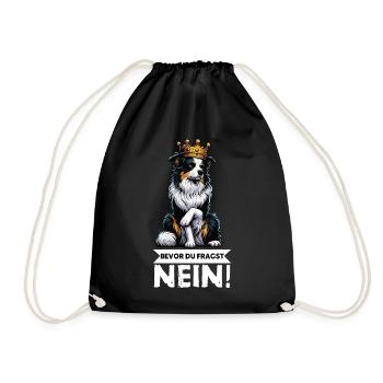 Avant que vous ne demandiez : Berger australien Aussie Aussie - Sac de sport léger - noir - Devant