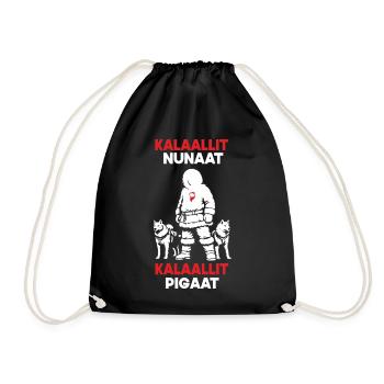 Grönland Design - Kalaallit Nunaat - Turnbeutel - Schwarz - Vorne
