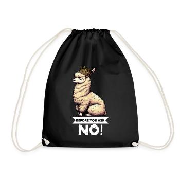 Before You Ask No Alpaca Lamas Alpaca Owner - Drawstring Bag - black - Front